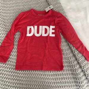 NWT J. Crew Crewcuts “dude” long sleeve